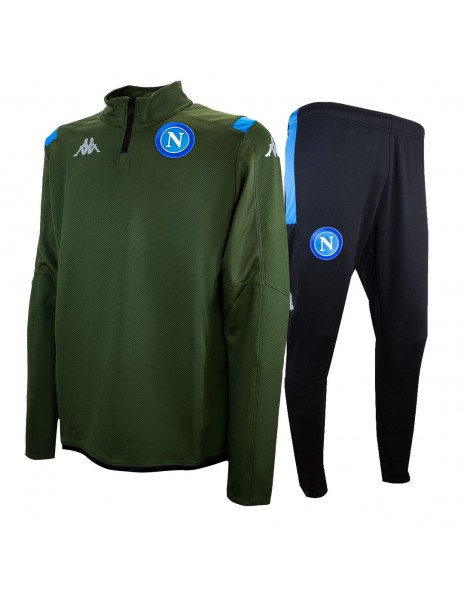 NAPOLI EURO TRAINING TRACKSUIT HALF ZIP GREEN 2019/2020