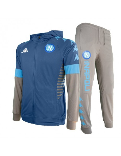 SSC NAPOLI HOODED TRACKSUIT UCL BLUE/GRAY 2019/2020