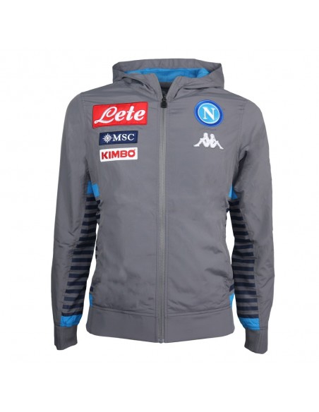 SSC NAPOLI HOODED TRACKSUIT PRO GRAY 19/20