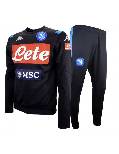 SSC NAPOLI TRAINING CREWNEK TRACKSUIT BLACK