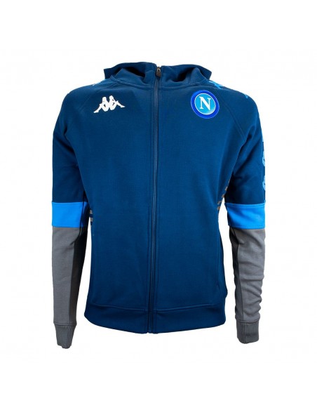 FELPA NAPOLI CON CAPPUCCIO EURO BLU 2019/2020