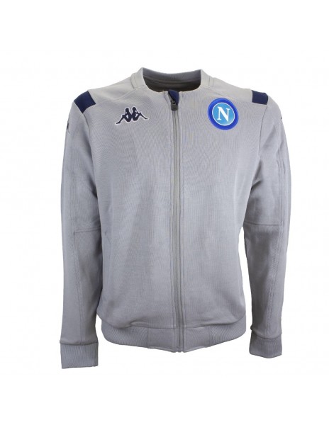 FELPA NAPOLI EUROPA FULL ZIP GRIGIA...