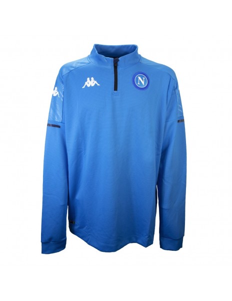 FELPA SSC NAPOLI MEZZA ZIP AZZURRA...