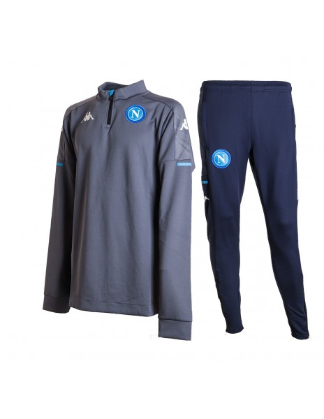 napoli training half zip gray tracksuit