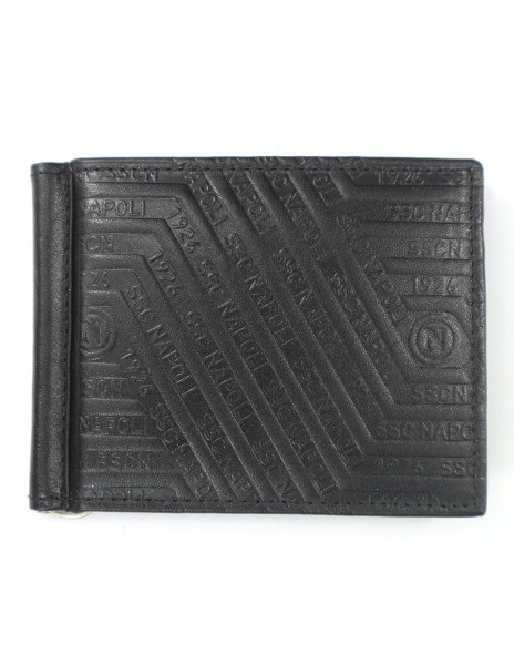 LEATHER BLACK CASUAL WALLET SSC NAPOLI