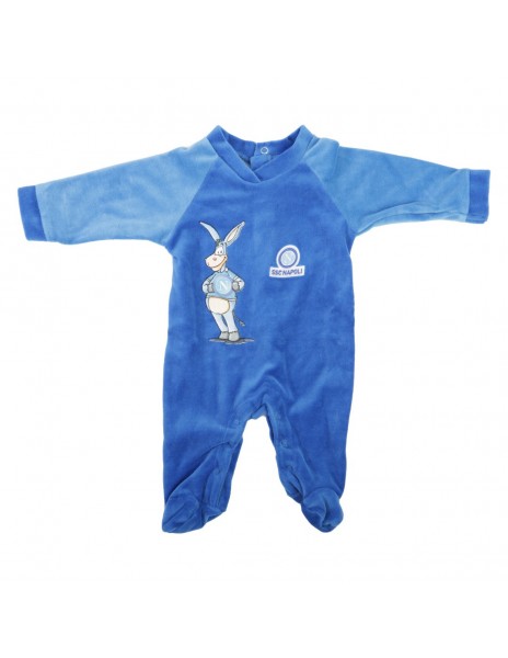 royal blue chenille baby sleepsuit...