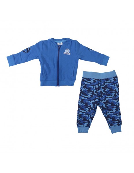 completo infant in felpa full zip blu...