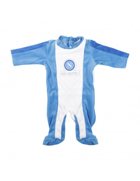 royal blue chenille baby sleepsuit...