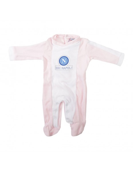 pink chenille baby sleepsuit with ssc...