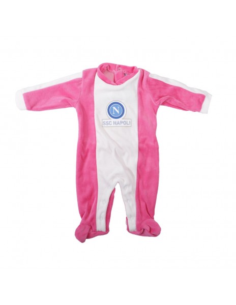 fuchsia chenille baby sleepsuit with...