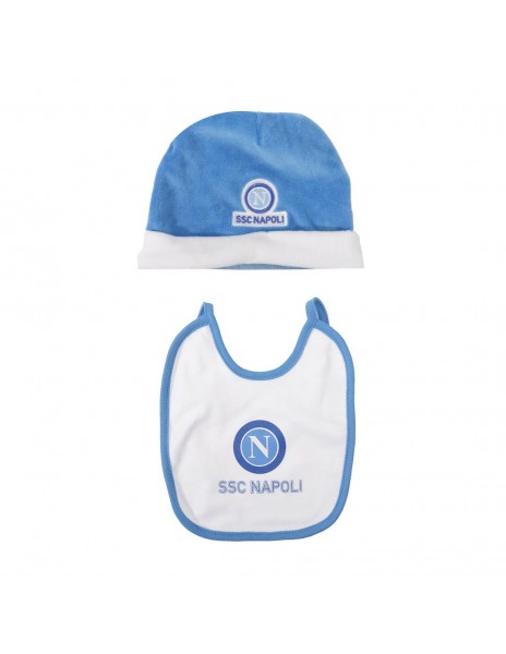 baby blue ssc napoli logo cap and bib...