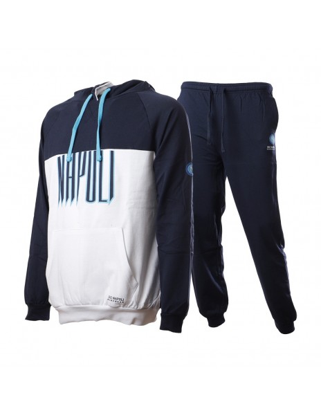 ssc napoli boy's blue hooded pyjama...