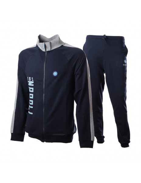 tuta homewear pigiama full zip blu...