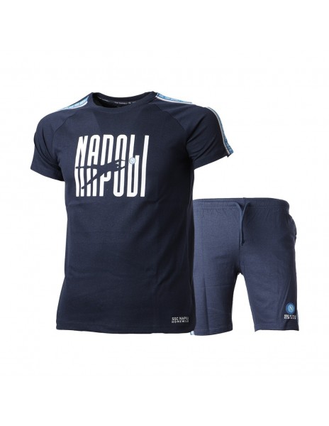 blue summer suit with ssc napoli...