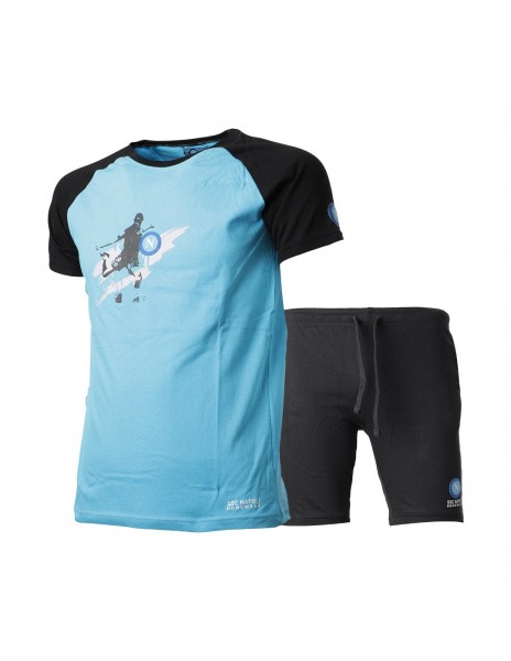 ssc napoli boy's blue summer suit