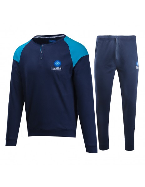 blue serafino pyjamas ssc napoli logo 