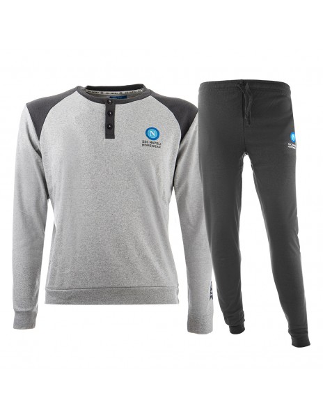 ssc napoli serafino pyjamas grey logo