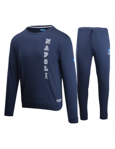 pigiama girocollo blu e...