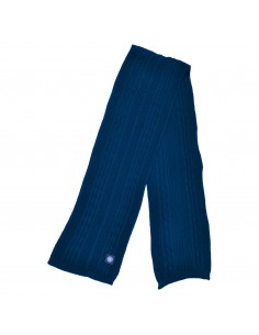 ssc napoli blue plaited scarf