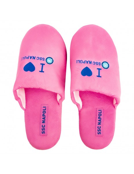 pantofole donna i love ssc napoli rosa