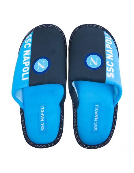 pantofole uomo ssc napoli blu azzurro