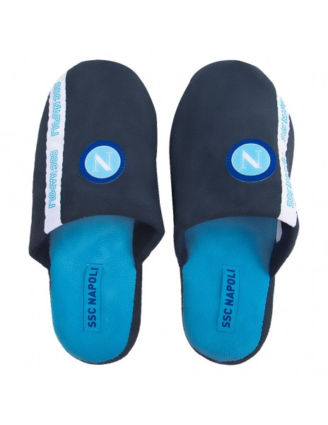 pantofole uomo ssc napoli blu 