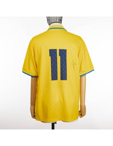 1995/1996 yellow napoli n11 jersey 