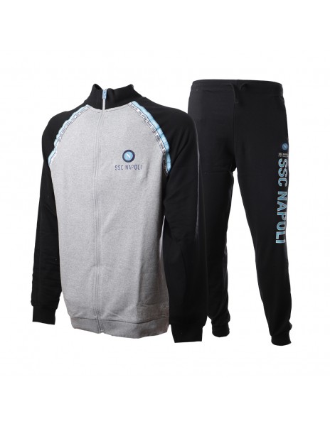 ssc napoli black full zip logo pyjama...