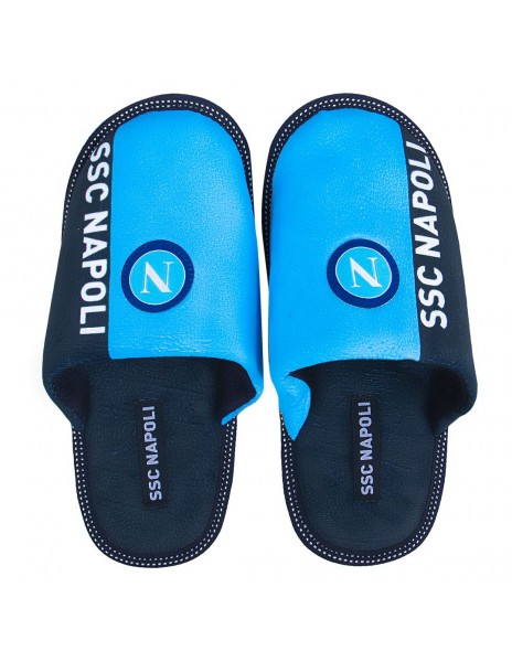 pantofole uomo ssc napoli azzurro blu