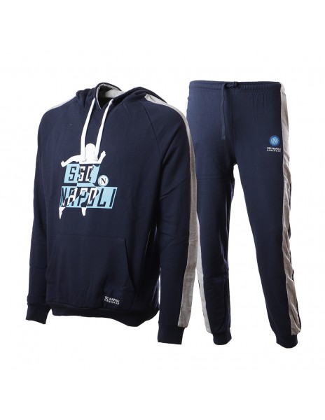 ssc napoli tuta homewear pigiama blu...