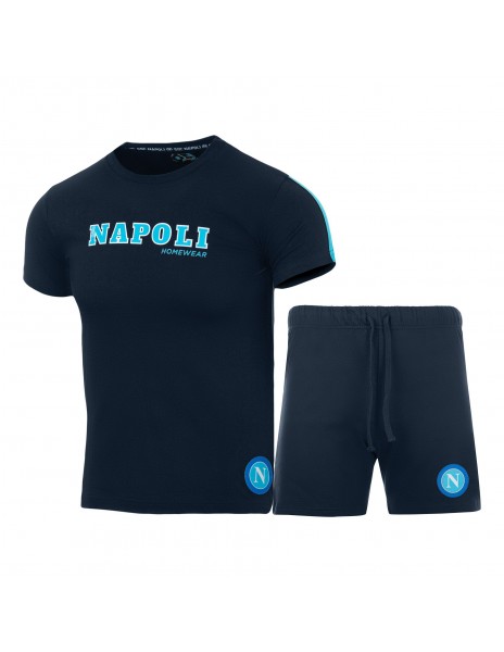 ssc napoli boy's blue crew-neck...