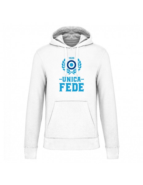 white hooded sweatshirt unica fede