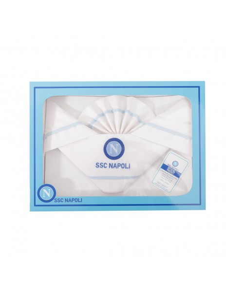 baby bed sheet baby blue central logo...
