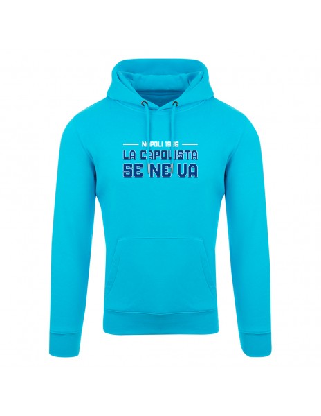 Felpa con cappuccio azzurra capolista