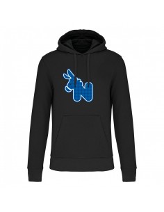 Black hooded sweatshirt...