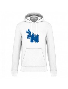 White hooded sweatshirt...