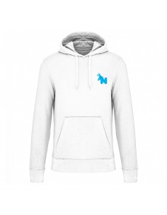 White hooded sweatshirt...