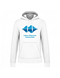 White hooded sweatshirt un...