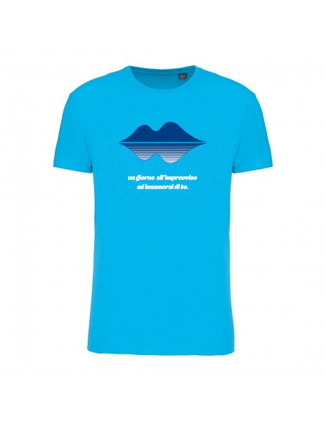 T-shirt azzurra un giorno all'improvviso