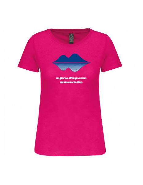 Women's fuchsia T-shirt one day suddenly