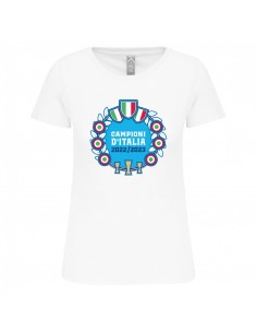 T-shirt bianca donna campioni