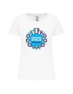 T-shirt bianca donna campioni