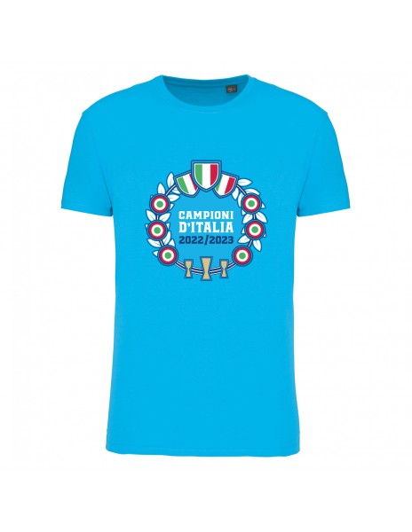 T-shirt azzurra campioni