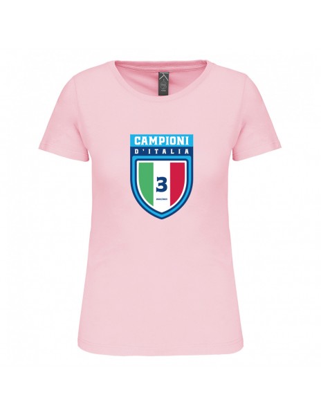 T-shirt rosa donna terzo scudetto