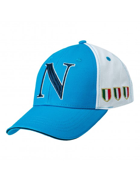 ssc napoli two-tone white/light blue cap