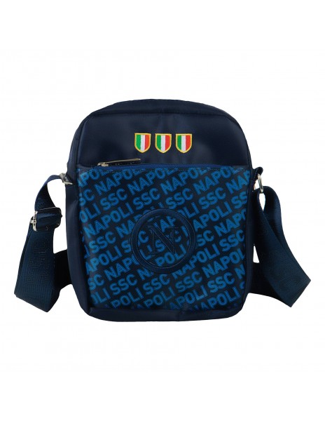 Big SSC Napoli blue shoulder bag 3D...