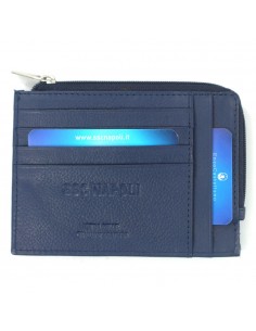 LEATHER BLUE WALLET SSC NAPOLI