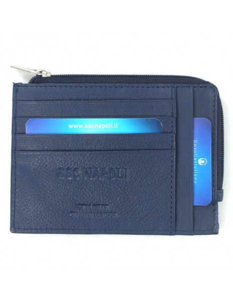 LEATHER BLUE WALLET SSC NAPOLI