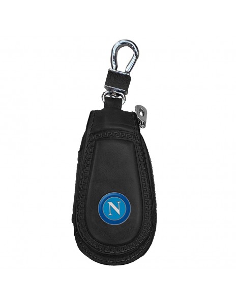 NAPOLI KEY RING IN BLACK LEATHER