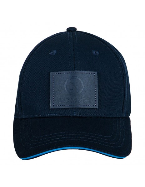 cappello baseball blu logo in pelle...
